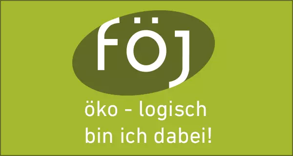 Logo des Freiwilligen Ökologischen Jahres (FÖJ), Slogan: öko-logisch bin ich dabei! Logo des Freiwilligen Ökologischen Jahres (FÖJ), Slogan: öko-logisch bin ich dabei!