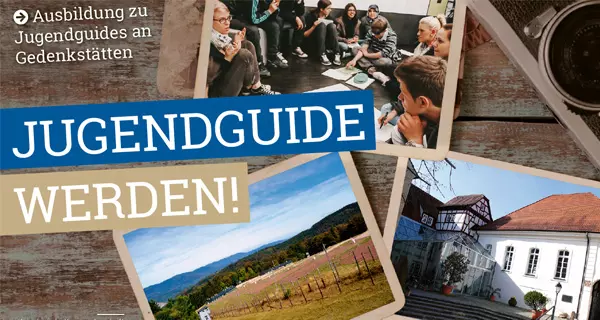 Postkarte Jugendguide werden. Ausbildung zu Jugendguides an Gedenkstätten Postkarte Jugendguide werden. Ausbildung zu Jugendguides an Gedenkstätten